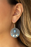 Paparazzi "Sandstone Paradise" Blue Earrings Paparazzi Jewelry