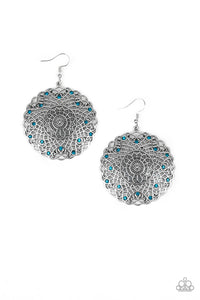 Paparazzi VINTAGE VAULT "Mandala Mandalay" Blue Earrings Paparazzi Jewelry