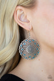 Paparazzi VINTAGE VAULT "Mandala Mandalay" Blue Earrings Paparazzi Jewelry