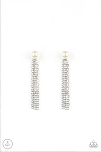 Paparazzi "Rebel Refinement" White Post Earrings Paparazzi Jewelry