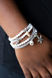 Paparazzi "Ocean Breeze" White Bracelet Paparazzi Jewelry