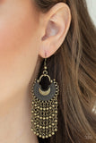 Paparazzi "Catching Dreams" Brass Beaded Fringe Earrings Paparazzi Jewelry