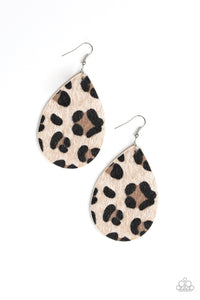 Paparazzi "Ra, Ra, Roar" Brown Earrings Paparazzi Jewelry