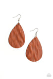 Paparazzi VINTAGE VAULT "Natural Resource" Brown Earrings Paparazzi Jewelry