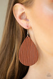 Paparazzi VINTAGE VAULT "Natural Resource" Brown Earrings Paparazzi Jewelry