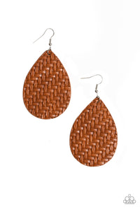 Paparazzi "Teardrop Trend" Brown Earrings Paparazzi Jewelry