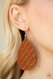 Paparazzi "Teardrop Trend" Brown Earrings Paparazzi Jewelry