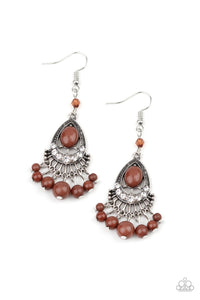 Paparazzi "Floating On HEIR" Brown Earrings Paparazzi Jewelry