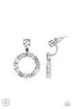 Paparazzi "Diamond Halo" White Post Earrings Paparazzi Jewelry