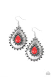 Paparazzi "Desert Drama" Red Earrings Paparazzi Jewelry