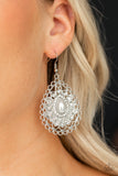 Paparazzi "Glamour Grandeur" White Earrings Paparazzi Jewelry