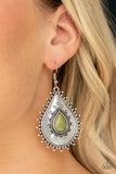 Paparazzi "Desert Drama" Green Earrings Paparazzi Jewelry