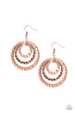 Paparazzi "Out Of Control Shimmer" Copper Earrings Paparazzi Jewelry