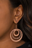 Paparazzi "Out Of Control Shimmer" Copper Earrings Paparazzi Jewelry