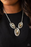 Paparazzi VINTAGE VAULT "Metro Mystique" Brown Necklace & Earring Set Paparazzi Jewelry