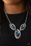 Paparazzi "Metro Mystique" Blue Necklace & Earring Set Paparazzi Jewelry