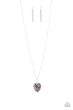 Paparazzi "Heart of SPARKLE" Purple Necklace & Earring Set Paparazzi Jewelry