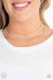 Paparazzi "Retro Minimalism" Gold Choker Necklace & Earring Set Paparazzi Jewelry