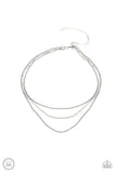 Paparazzi "Retro Minimalism" White Choker Necklace & Earring Set Paparazzi Jewelry