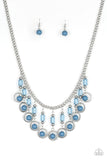 Paparazzi "Cool Cascade" Blue Necklace & Earring Set Paparazzi Jewelry