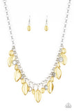 Paparazzi VINTAGE VAULT "Malibu Ice" Yellow Necklace & Earring Set Paparazzi Jewelry
