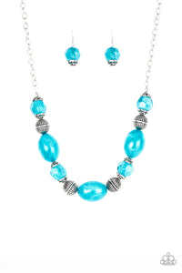 Paparazzi "Ice Melt" Blue Necklace & Earring Set Paparazzi Jewelry