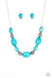 Paparazzi "Ice Melt" Blue Necklace & Earring Set Paparazzi Jewelry