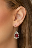 Paparazzi "Metro Medallion" Red Necklace & Earring Set Paparazzi Jewelry