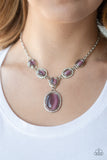 Paparazzi "Metro Medallion" Purple Necklace & Earring Set Paparazzi Jewelry