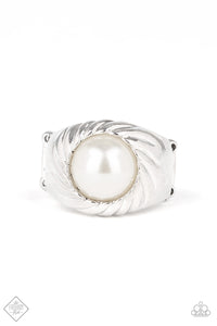 Paparazzi "Wall Street Whimsical" FASHION FIX White Ring Paparazzi Jewelry