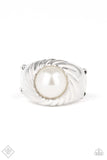 Paparazzi "Wall Street Whimsical" FASHION FIX White Ring Paparazzi Jewelry