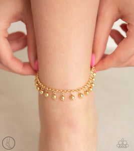 Paparazzi "West Coast Cruzin" Gold ANKLET Bracelet Paparazzi Jewelry