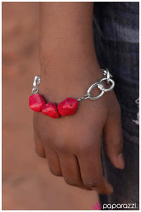 Paparazzi "Sticks and Stones - Red" bracelet Paparazzi Jewelry