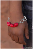 Paparazzi "Sticks and Stones - Red" bracelet Paparazzi Jewelry