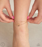 Paparazzi "Ocean Heart" Rose Gold Anklet Bracelet Paparazzi Jewelry