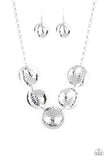 Paparazzi "First Impressions" Silver Necklace & Earring Set Paparazzi Jewelry