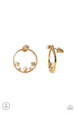 Paparazzi "Top-Notch Twinkle" Gold Post Earrings Paparazzi Jewelry