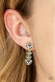 Paparazzi "Heartthrob Twinkle" Brass Post Earrings Paparazzi Jewelry