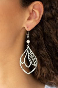 Paparazzi "Absolutely Airborne" White Earrings Paparazzi Jewelry