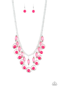Paparazzi "Cool Cascade" Pink Necklace & Earring Set Paparazzi Jewelry