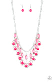 Paparazzi "Cool Cascade" Pink Necklace & Earring Set Paparazzi Jewelry