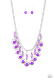Paparazzi VINTAGE VAULT "Cool Cascade" Purple Necklace & Earring Set Paparazzi Jewelry