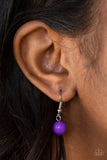 Paparazzi VINTAGE VAULT "Cool Cascade" Purple Necklace & Earring Set Paparazzi Jewelry