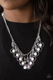 Paparazzi VINTAGE VAULT "Cool Cascade" White Necklace & Earring Set Paparazzi Jewelry