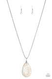 Paparazzi "Sedona Sandstone" White Necklace & Earring Set Paparazzi Jewelry