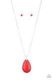 Paparazzi "Sedona Sandstone" Red Necklace & Earring Set Paparazzi Jewelry