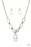 Paparazzi VINTAGE VAULT "All OVAL Town" Copper Necklace & Earring Set Paparazzi Jewelry