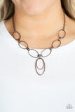 Paparazzi VINTAGE VAULT "All OVAL Town" Copper Necklace & Earring Set Paparazzi Jewelry