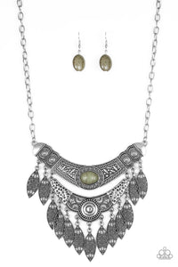 Paparazzi "Island Queen" Green Necklace & Earring Set Paparazzi Jewelry