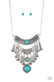 Paparazzi "Sahara Royal" Blue Necklace & Earring Set Paparazzi Jewelry